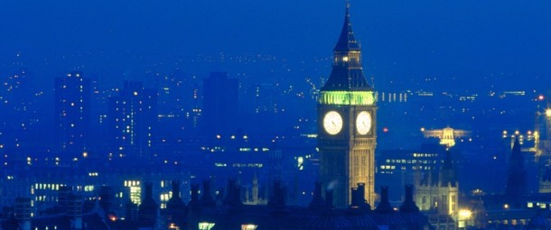 Big Ben and the London skyline.